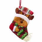3PCS Christmas socks gift bag christmas christmas fabric crafts christmas small socks christmas socks decoration 201929