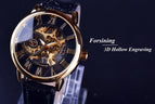 Forsining Men's Fashion Retro Hollow-out Transparent Mechanical manual Watch men's casual watch SLZa26