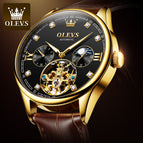 OLEVS Watch for men Automatic Mechanical Watch Fashion Trend Skeleton Flywheel Business Men's Watch 3601