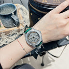 TICTOC Korean version full of diamonds and diamonds ladies watch women's temperament rotating dial women's watch hollow transparent fashion 77023