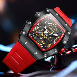 ONOLA ON6828men's watch Fashion Sports Automatic Mechanical Watch Men's Silicone Strap Waterproof Watch