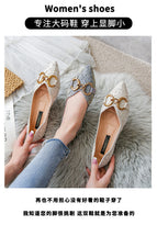Flat shoes 2022 new horsebit buckle pleated satin pointed shallow beanie shoes plus size ladybugs pregnant women 222-21