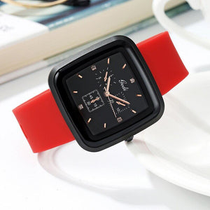 GEDI Fashion Hardlex Mirror Watches Women Waterproof Large Dial Square Quartz Women's watch