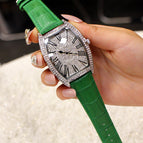 Fashion Net Red New Barrel Genuine Large Men's Watch Belt Diamond Women's Watch Waterproof Watch