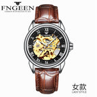 Fngeen Men's Watch Waterproof Fashion Student Men's Watch Double-Sided Hollow Automatic Mechanical Watch 8866