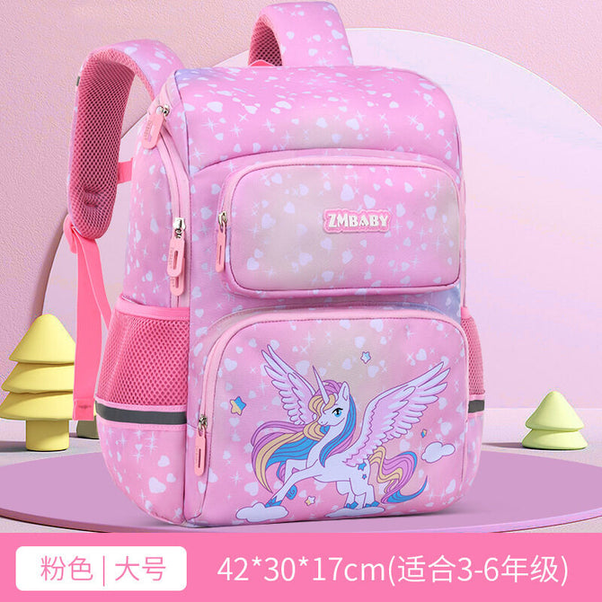 New Primary School Student Schoolbag boy and girl Cartoon Cute Girls' Schoolbags Lightweight Backpack 5240