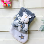 3 PCS Christmas socks Christmas decorations thick flannel Christmas socks pendant Christmas socks gift bag 201932