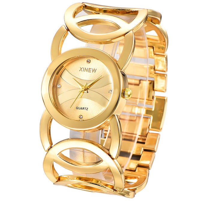 XINEW 990 Stainless Steel Bracelet Watch Fashion Women's Quartz Watch