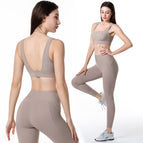 2022 summer new fashion sexy yoga clothes suit sports bra hip lift tummy trousers running fitness sports clothings 9218+6218