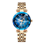Seno Small Dial Cyno Starry Sky Rhinestone Crystal Multi Crest Glass Solid Fine Steel Belt Watch for Women with box gift