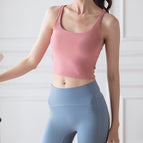 High Elastic Fitness Yoga Clothes Sports Bra with Chest Pad Vest Women's Slim-Fit Beauty Back Short Top Yoga Clothes Women A045