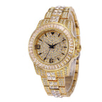 MISSFOX new fashion high-end diamond-encrusted men's watch stainless steel waterproof quartz watch v291