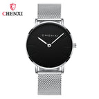 CHENXI Watch Student Simple Ultra-Thin Fashion Couple's Watch Douyin Mesh Strap Watch Men's and Women's Wrist Watch CX-076h