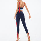 women's sports Yoga suit back bra belt chest pad sports tight yoga pants set Y26B6822 + Y26K6826