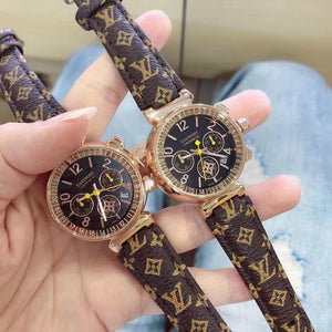 2021 new fashion women's watch personality watch ladies genuine presbyopia leather strap watch