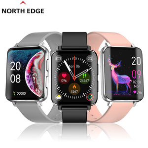 NORTH EDGE  2023 NEW SurfaceScreen Blood Glucose Smartwatch Bluetooth Call Temperature Blood Oxygen Sleep Monitoring ECG+PPG Sports Calculator Smart Watch