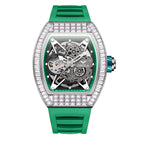 ONOLA ON3838F 2023 Fashion Square Diamond New Hollow Automatic Mechanical Watch Men's Silicone strap Waterproof watch