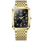 SWISH 0118 New rectangular men's steel belt simple sports outdoor calendar quartz watch waterproof watch