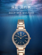 WWOOR 8854 women Watch Colorful Glass Trendy Ladies Watches Diamond Quartz Watrproof Watch