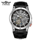 New Winner Style Men's Fashion Casual Hollow Mechanical Movement Automatic men's causal business Watch SLZg121