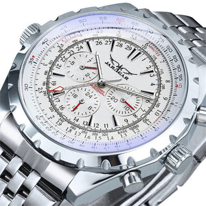 New Jaragar men's fashion leisure hollow multi-functional large dial Automatic mechanical men casual watch SLZf64