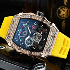 Watch for mem Richard European-Style Diamond Quartz Watch Fashion Sports Barrel-Shaped in Stock 9791