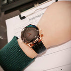 GUOU 8107 Ladies' Watch INS Online Celebrity Waterproof Fashion Big Dial Leisure Versatile Watch Female Quartz Watch