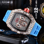Men's watch Personalized Square Diamond 6-Pin Men's Quartz Watch Richard Starry European Watch Timing 8131