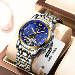 KIMSDUN men's watch diamond tourbillon hollow automatic mechanical watch men's watch waterproof men casual watch K-1895A