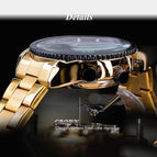 Forsining Men's Automatic Mechanical Steel Belt Watch Luxury Top Brand Men Watches Male Luminous Wristwatch Waterproof Clock for Men