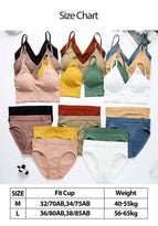 Women's plus size underwear no ring sexy small chest gathering beautiful back vest Panties and bra set A1607
