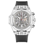 KIMSDUN Silicone strap Fashion Simple Transparent Multifunctional Waterproof Couple Watch Student Quartz Watch K-719D