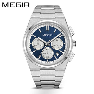 Megir mechanical watch multi-function steel watch business calendar popular men's watch 8402