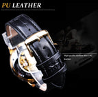 Winner western style men's fashion casual skeletonized mechanical movement men automatic mechanical watch SLZg80
