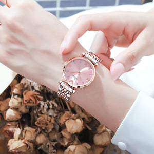 Prance star-studded diamond watch female simple temperament waterproof Ferris wheel female student watch 2091