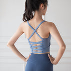 High Elastic Fitness Yoga Clothes Sports Bra with Chest Pad Vest Women's Slim-Fit Beauty Back Short Top Yoga Clothes Women A045