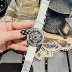 TICTOC Korean version full of diamonds and diamonds ladies watch women's temperament rotating dial women's watch hollow transparent fashion 77023
