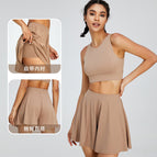 New High Waist Running Exercise Shorts Women's Anti-Exposure Quick-Drying Culottes Loose Fitness Shorts Breathable Yoga Pants