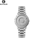 EUTOUR Tidy black technology cool concept rimless design watch magnetic ball men's women's personalized creative watch male with box