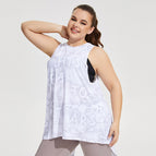 Plus Size Yoga Vest Women Hollow Breathable Quick-Drying Sports Sleeveless T-shirt Loose Fitness Running Top YY198
