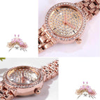 GEDI 3086 Hot Sale Women Fashion Casual Watch Elegant Luxury Stainless Steel Waterproof Ladies Diamond Rhinestone Analog Quartz Wristwatch