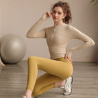 2022 new yoga clothes women's long-sleeved zipper jacket tight-fitting sports running professional fitness suit 205+181