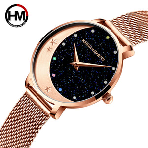 Hannah Martin 2021 new women's watches stars and moons fashionable and waterproof women's watch Starry lady Watch HM-1334-2