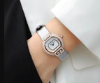 GUOU 6038 Women's Watch New Style Diamond Inlaid Fashion Belt Wrist Watch Waterproof Quartz Women's Watches