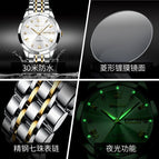 Olevs Watch for men double calendar vibrato fashion waterproof quartz men watch 9931