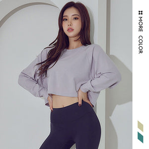 2021 Women yoga T-shirt long sleeved casual leisure sports Tops short sportswear QD05