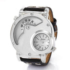 OULM Fashion Trend Men's Watch Two Time Outdoor Sports HP9591 White Shell
