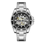 PINTIME Watch Green Automatic Mechanical Watch Luminous Waterproof Men's Watch Simple Clock 6945