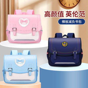 Schoolbags primary school boys and girls horizontal version children's shoulder bag ultra-light decompression bag
