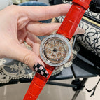 TICTOC Korean version full of diamonds and diamonds ladies watch women's temperament rotating dial women's watch hollow transparent fashion 77023